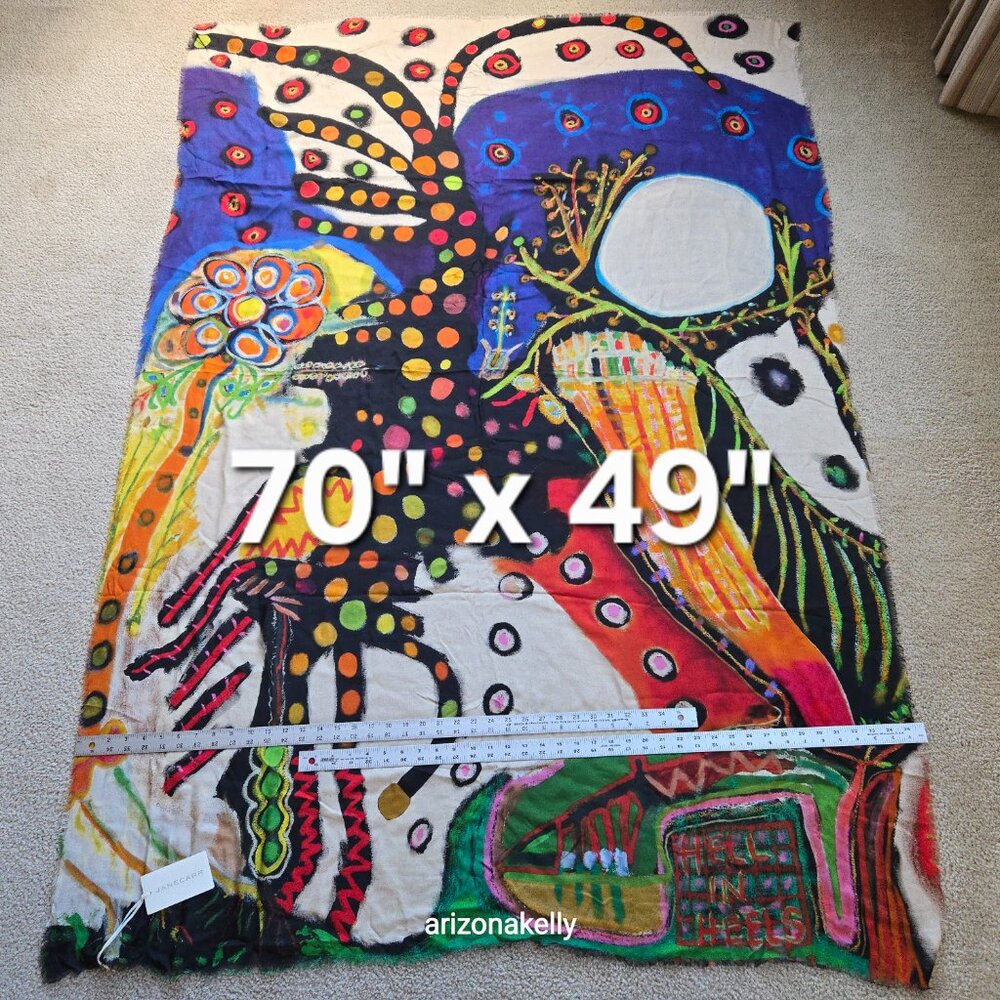 NWT Jane Carr for Hauser & Wirth Scarf Artist Uman Hell in Heels - Picture 4 of 11